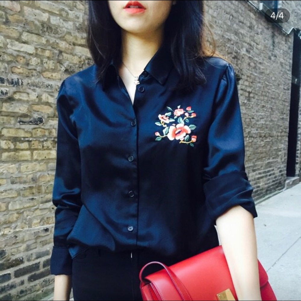 Reformation black shirt, size s